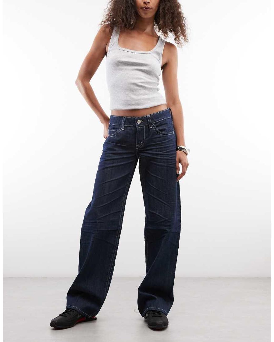 Cheap Monday Blue Messy Loose Fit Denim Jeans