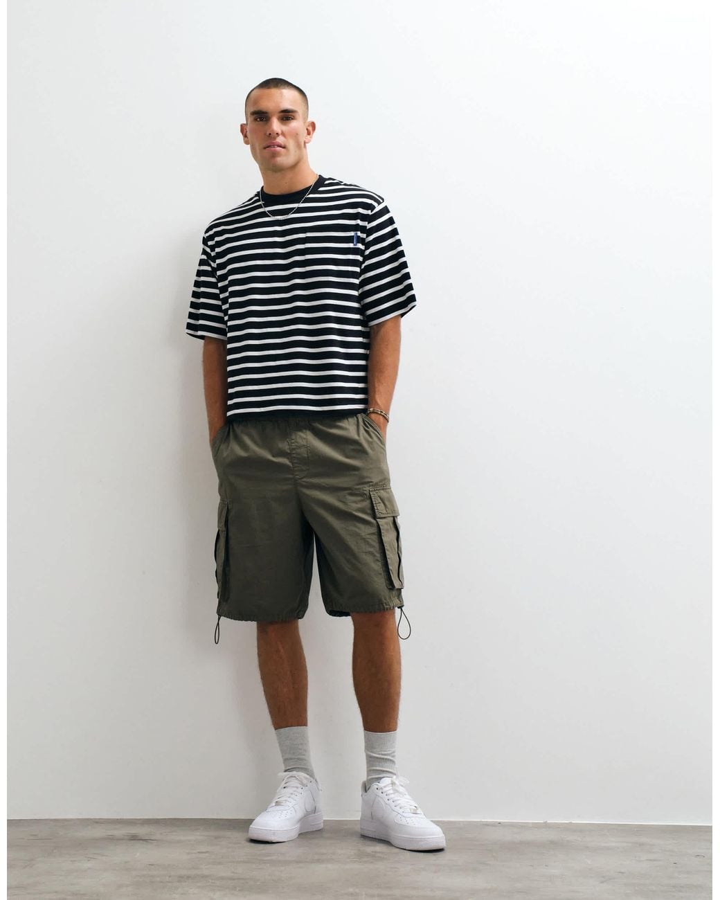 Collusion Blue Boxy Tee for men