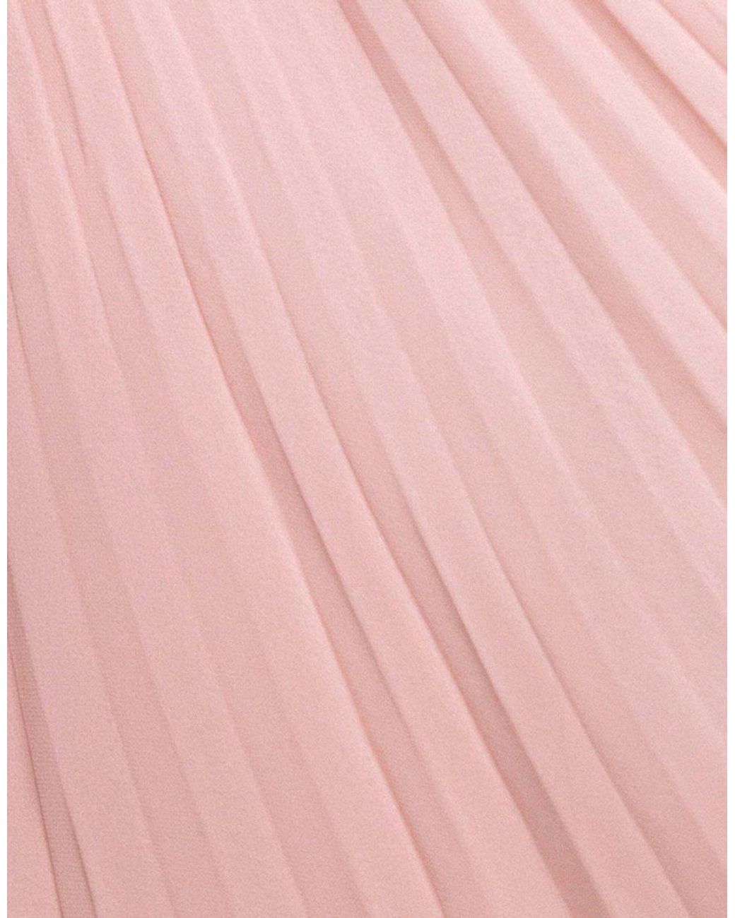 Goddiva Pink Sleeveless Pleated Chiffon Multiway Scarf Maxi Dress