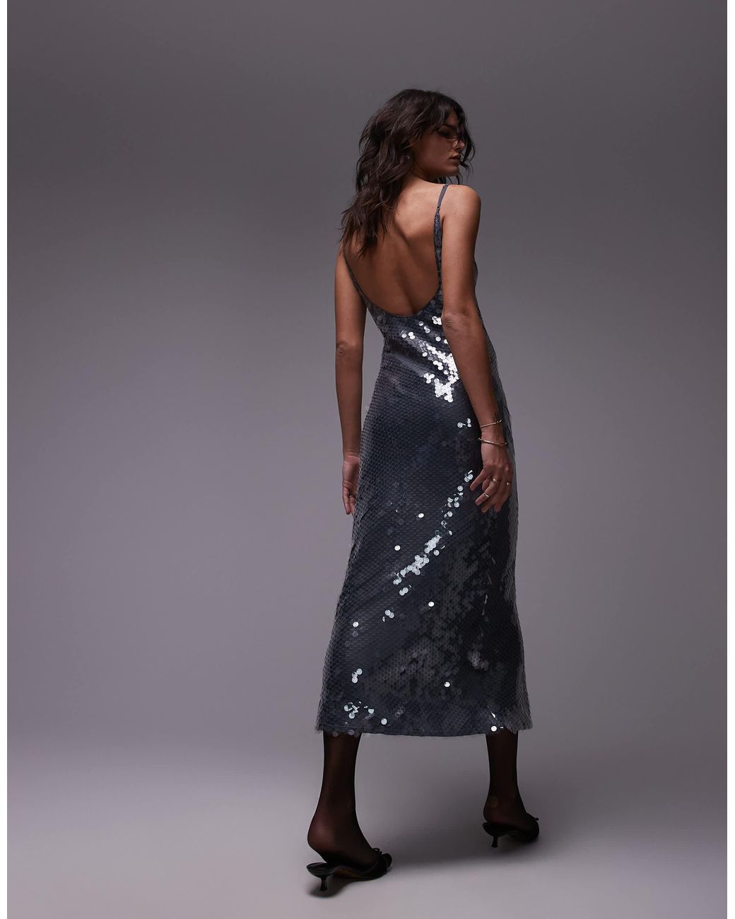 princess polly baby blue dress Topshop black needle sequin halter mini dress – ASOS Sample Sale