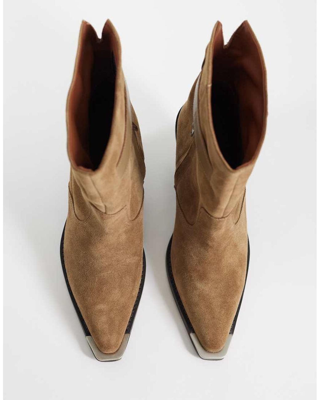 Bronx Natural New-kole Buckle Western High Ankle Boots
