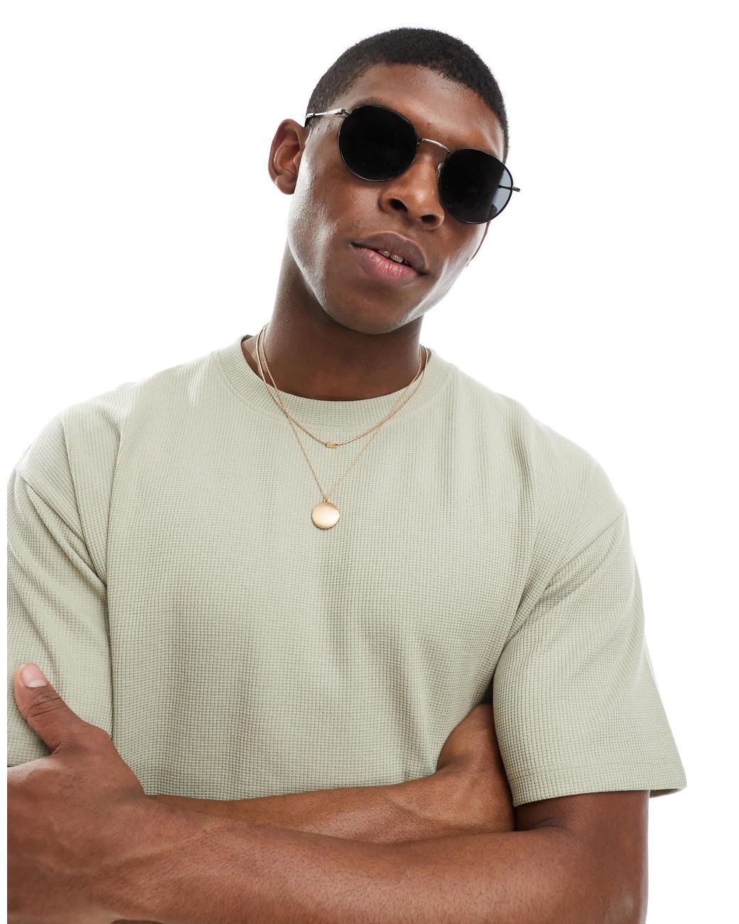 Lunettes ASOS pour homme en coloris Gray