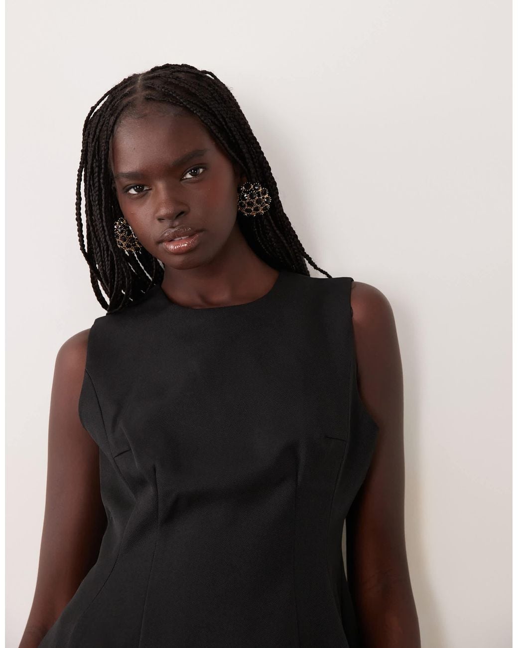 Aware Natural Sleevless O-Neck Mini Dress
