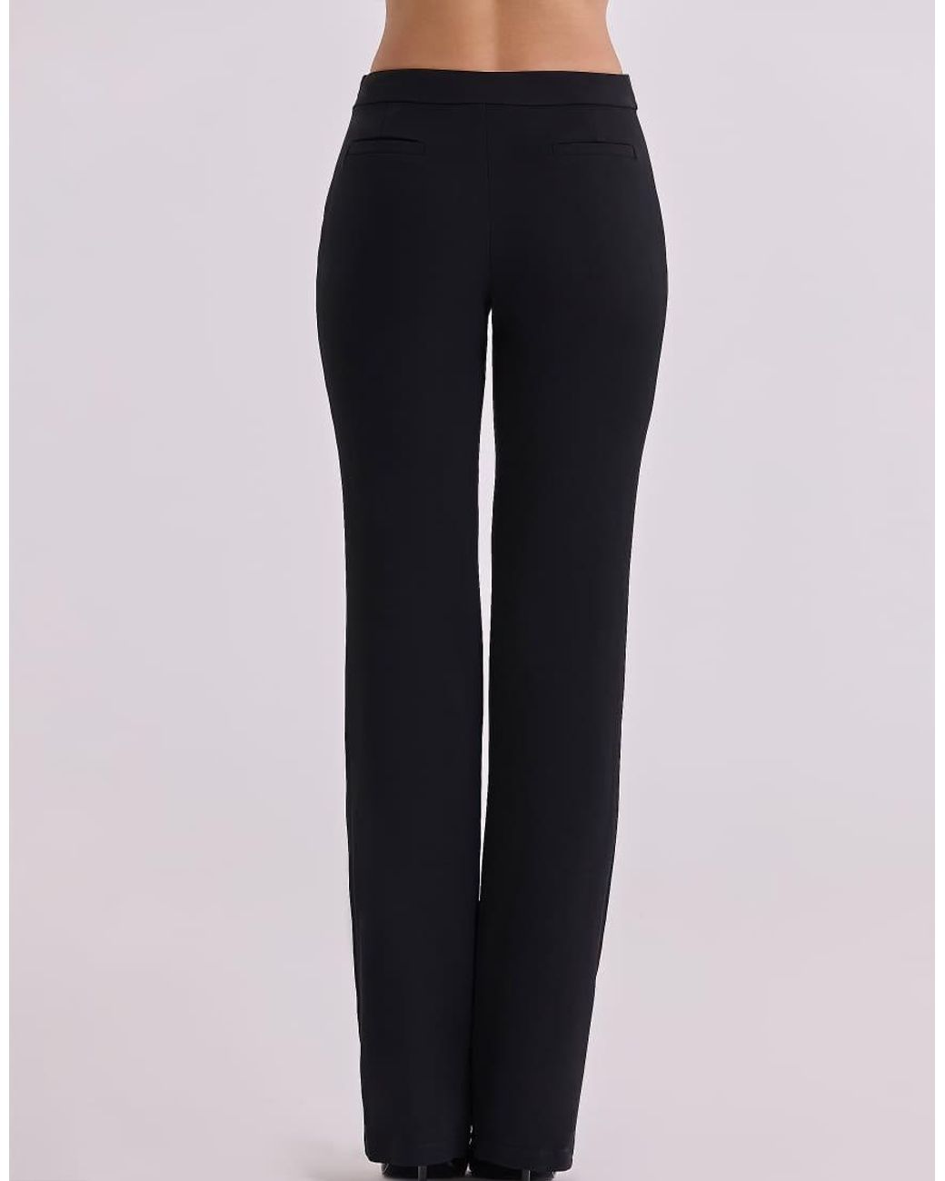 House Of Cb Red Chiara Straight Leg Trousers