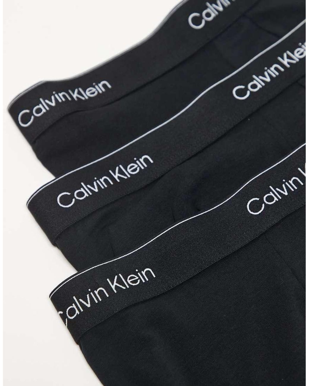 Calvin Klein Black Icon Cotton Stretch 3 Pack Boxer Briefs for men