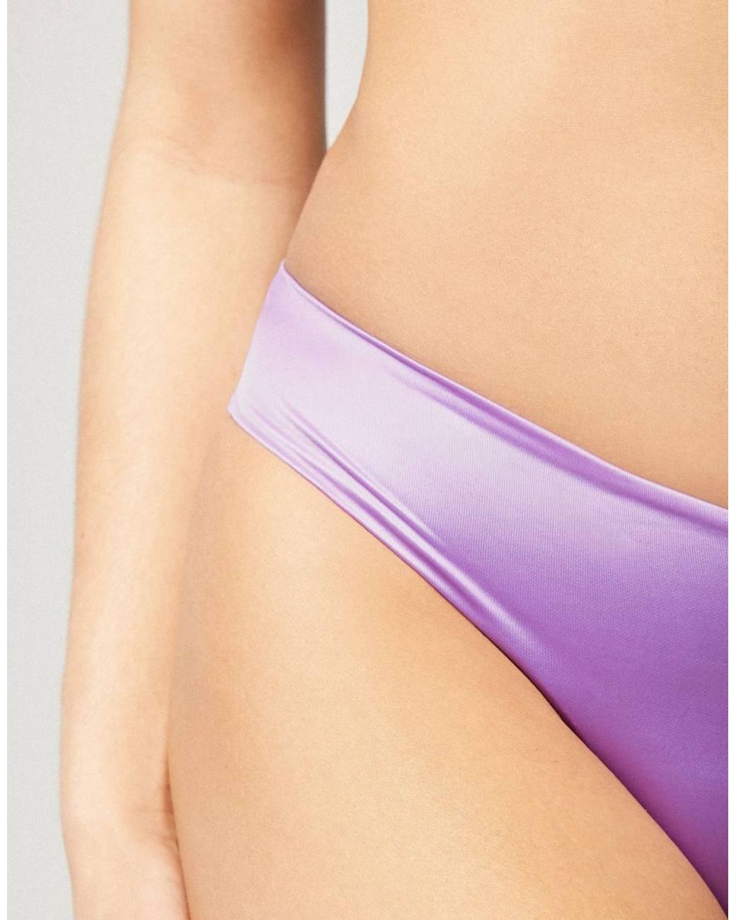 Tezenis Purple Shiny Glam Brazillian Bikini Bottoms