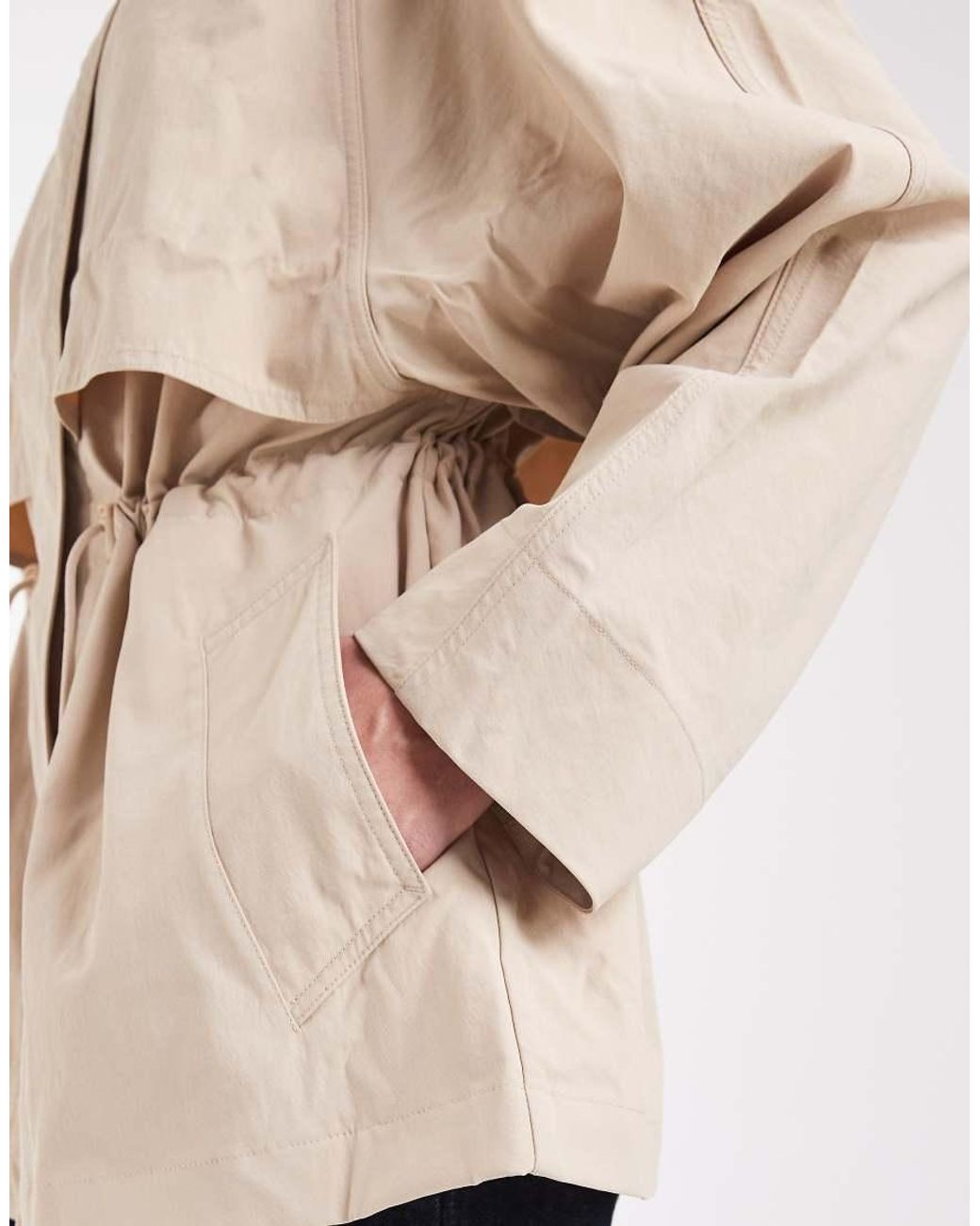 Lacoste Natural Water Resistant Mid Length Parka Jacket