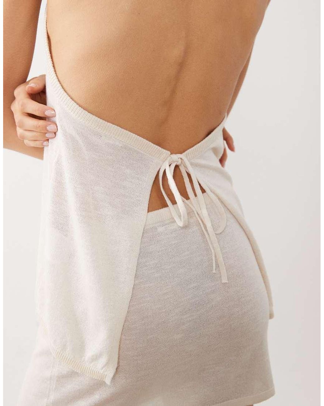 Cotton On White Isla Knit Halter Top Co-Ord
