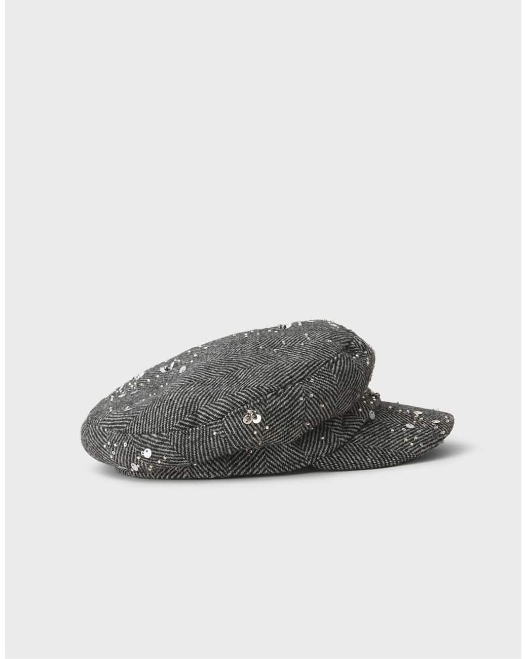 Stradivarius Gray Nautical Rhinestone Cap