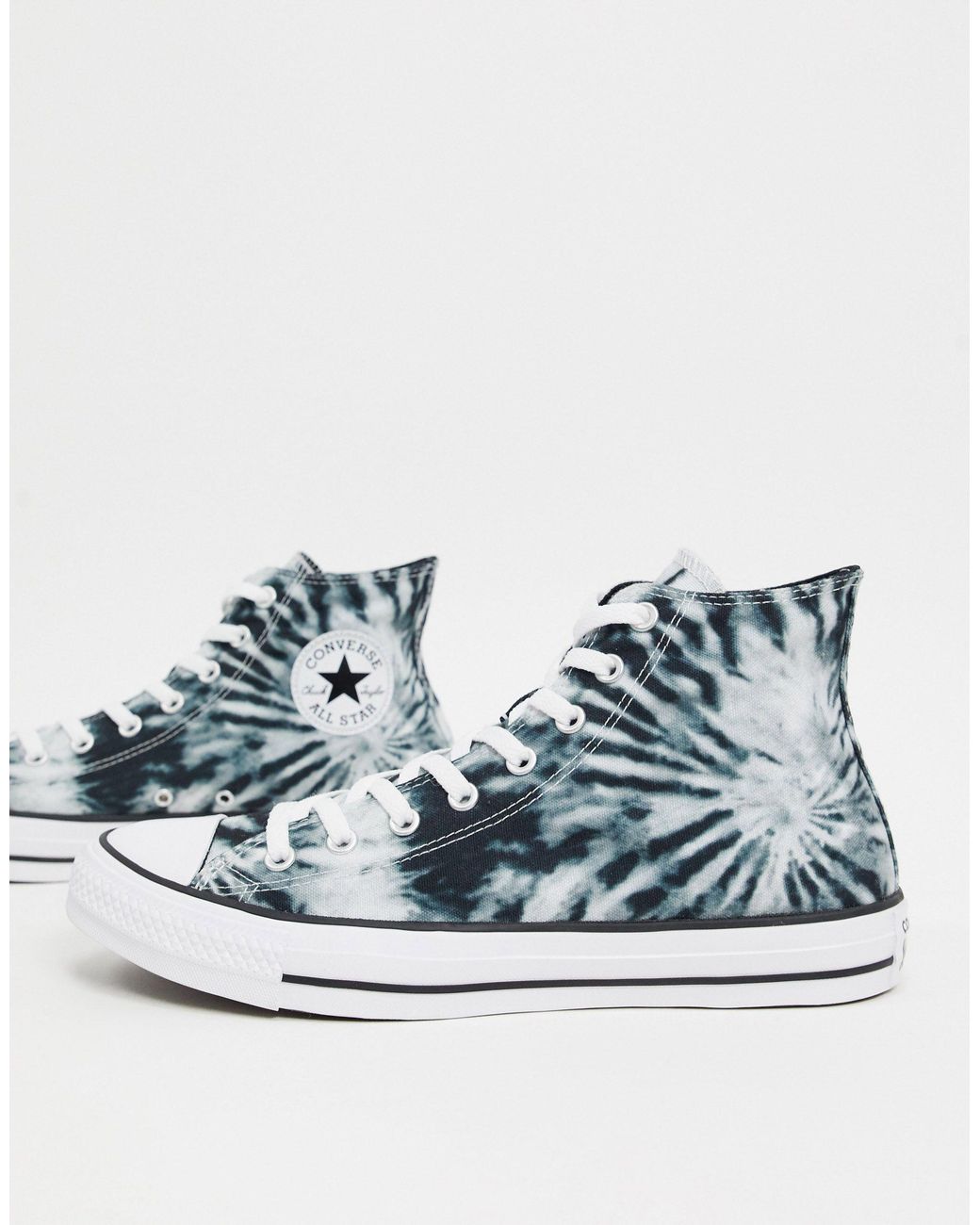 Converse Chuck Taylor All Star Hi Tie Dye Trainers in Black for Men | Lyst