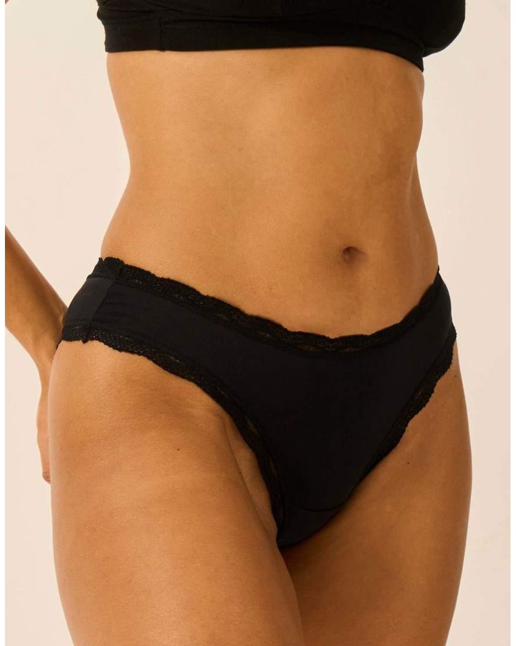 Stripe & Stare Black Brazilian Knicker Four Pack