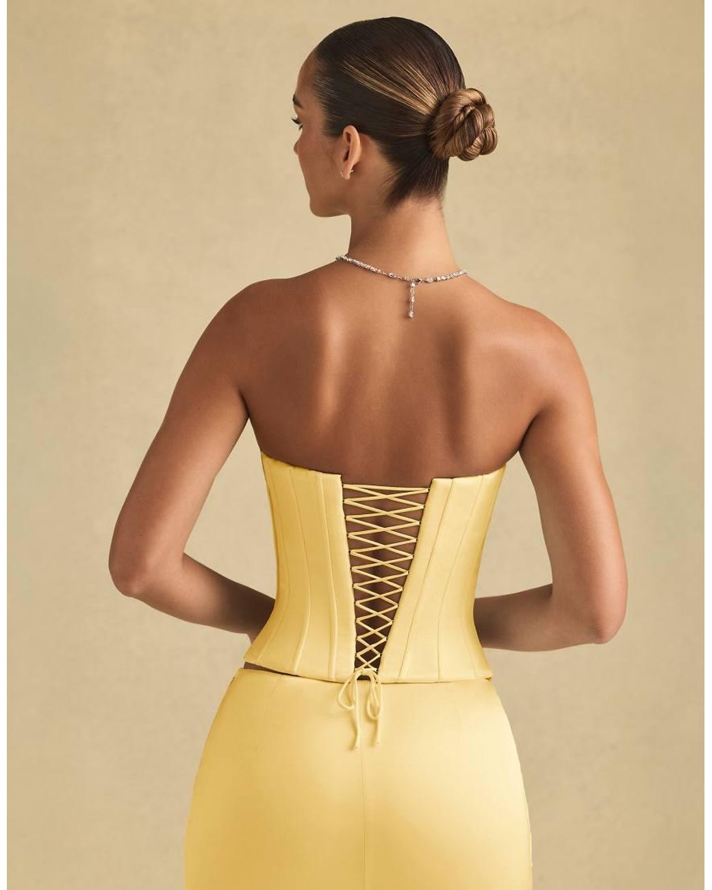 Oh Polly Yellow Underwired Corset Top
