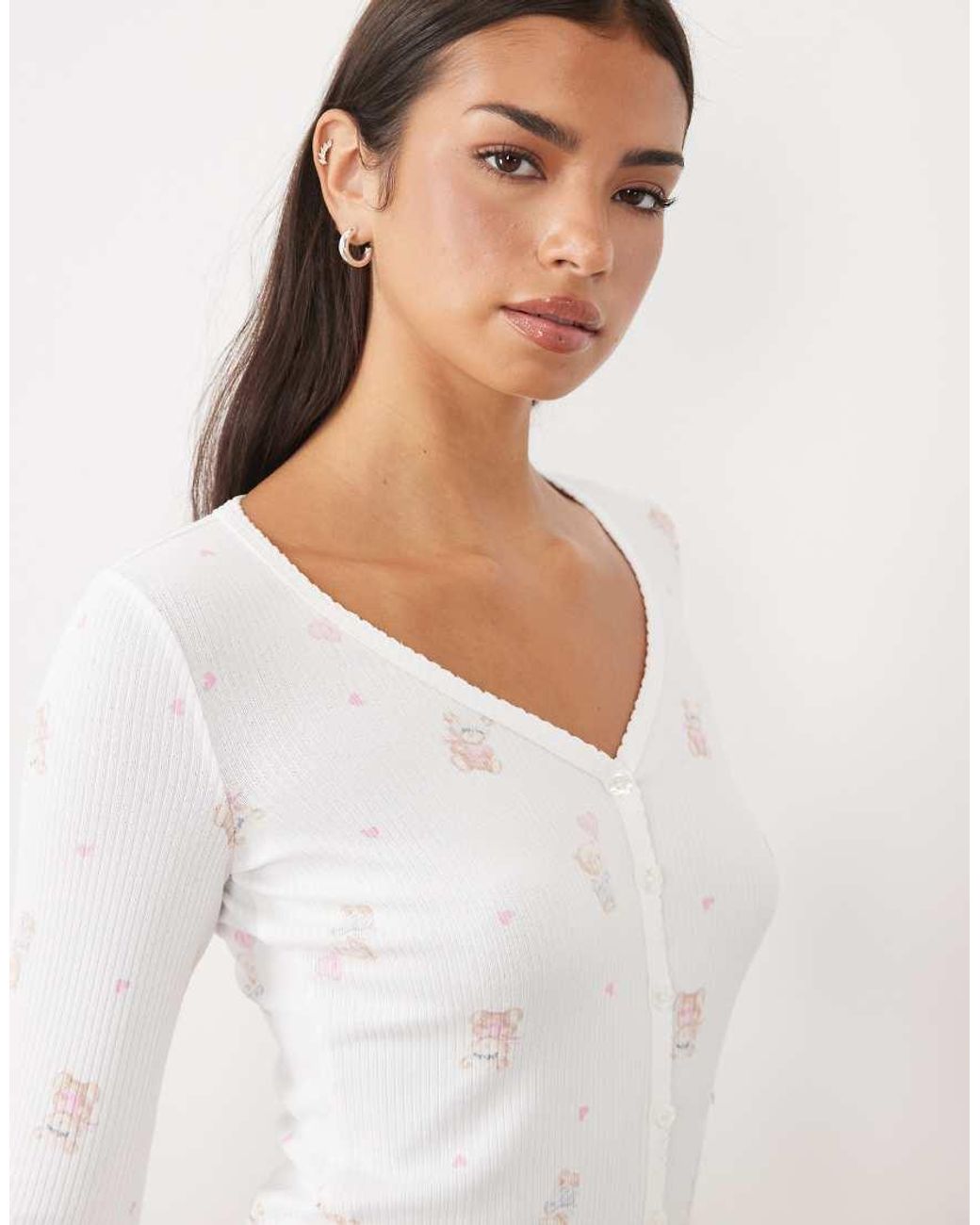 Boux Avenue White Self Care Button Front Romper