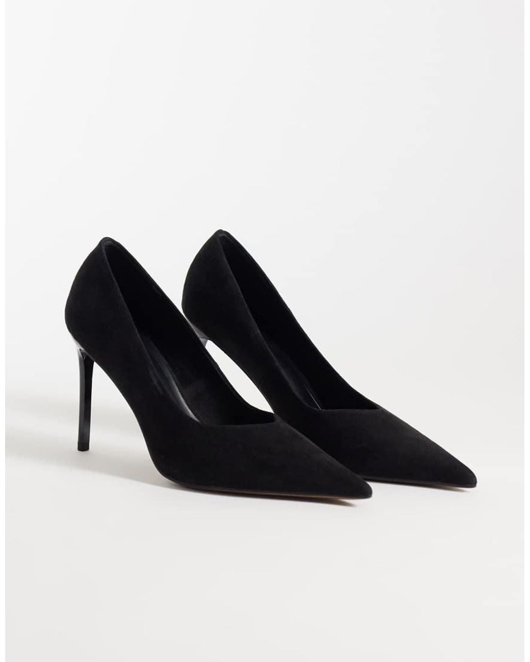 ASOS Black Prague Pointed Stiletto High Heel Court Shoes