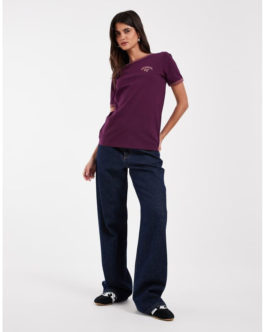 Wrangler Purple Ringer T-shirt