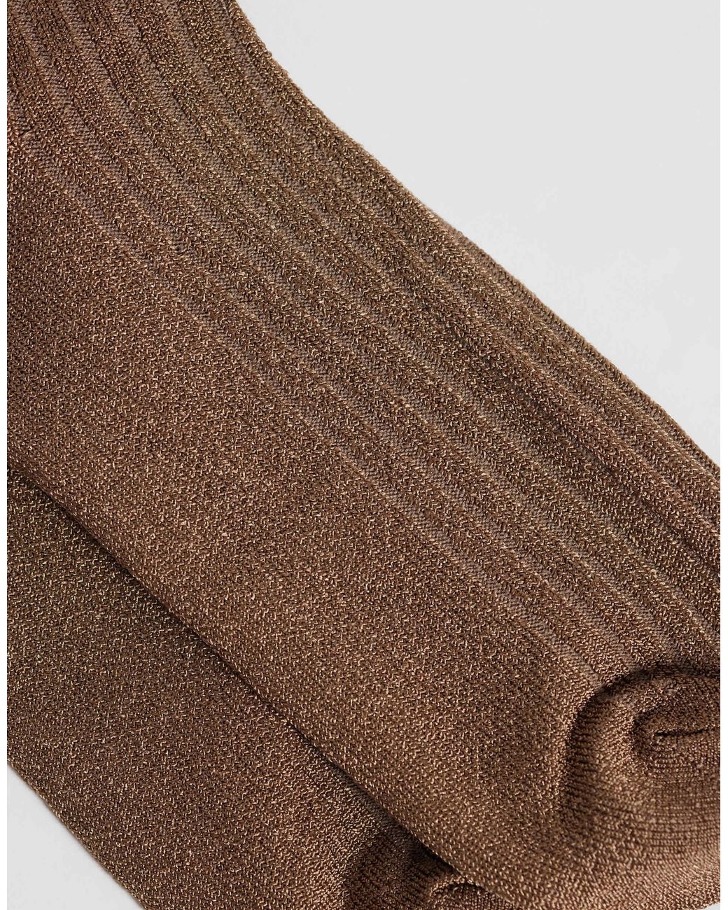 Vero Moda Brown Ribbed Socks