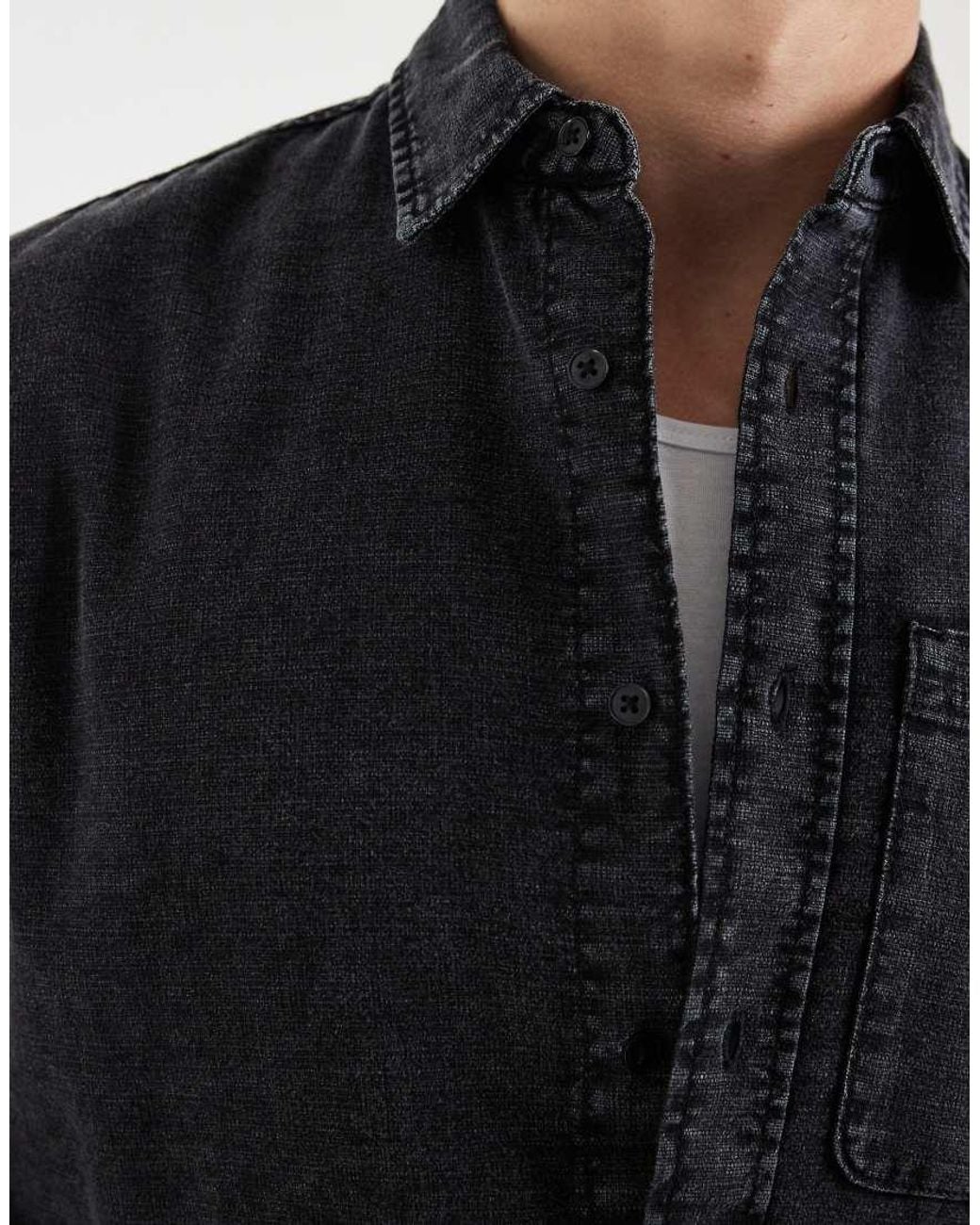 Redefined Rebel Blue Boxy Oversized Denim Shirt for men
