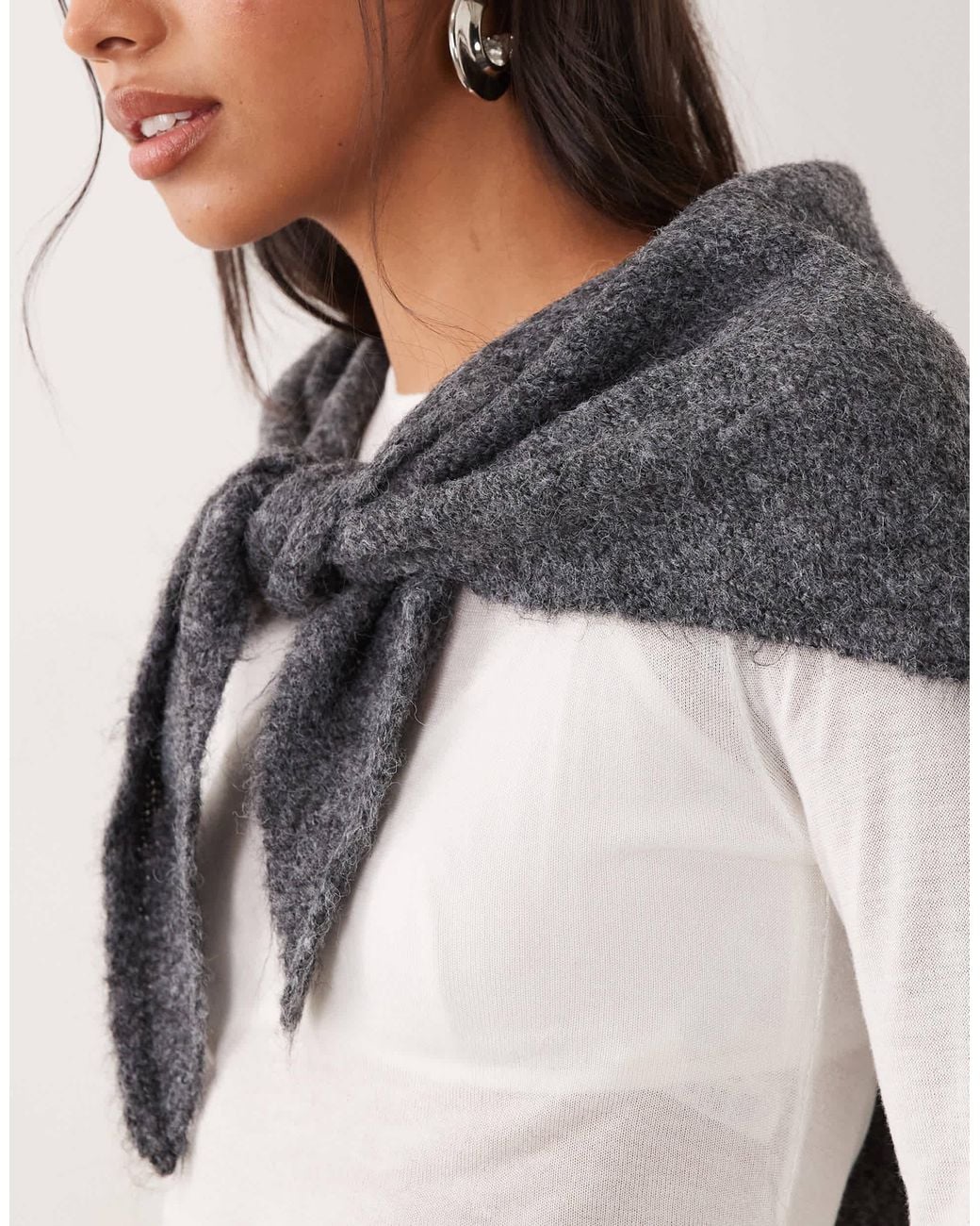 ASOS Gray Large Triangle Scarf
