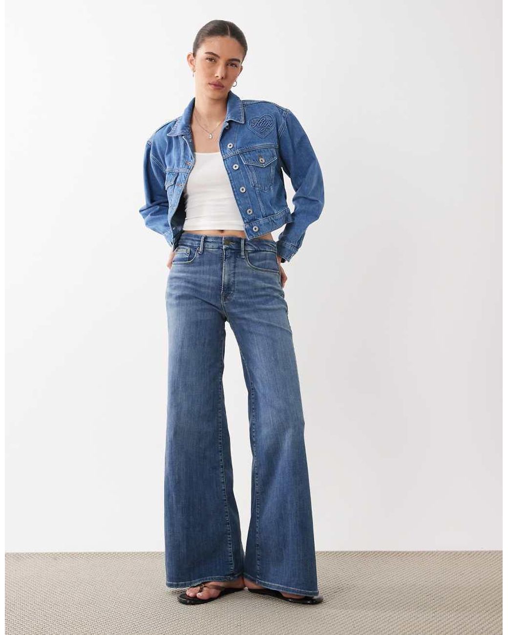 HUGO Blue Hugo Galatea Cropped Denim Jacket