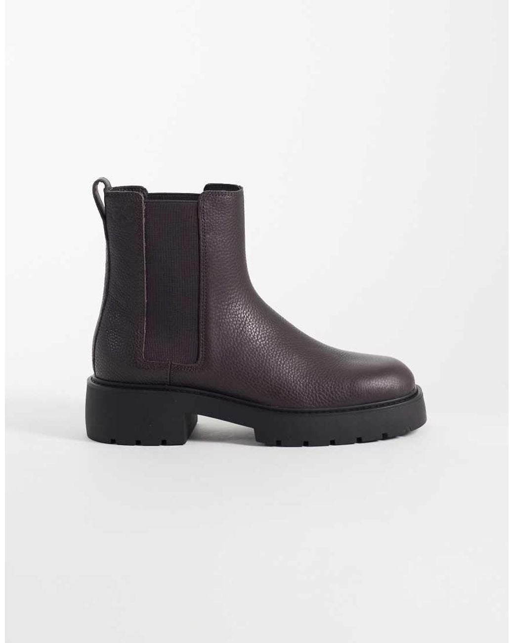 Calvin Klein Blue Leather Chunky Chelsea Boot