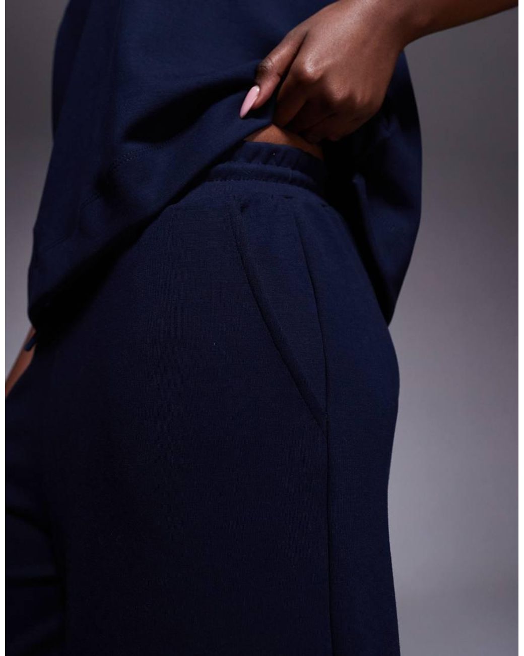 River Island Blue Clean Wide Leg Jogger
