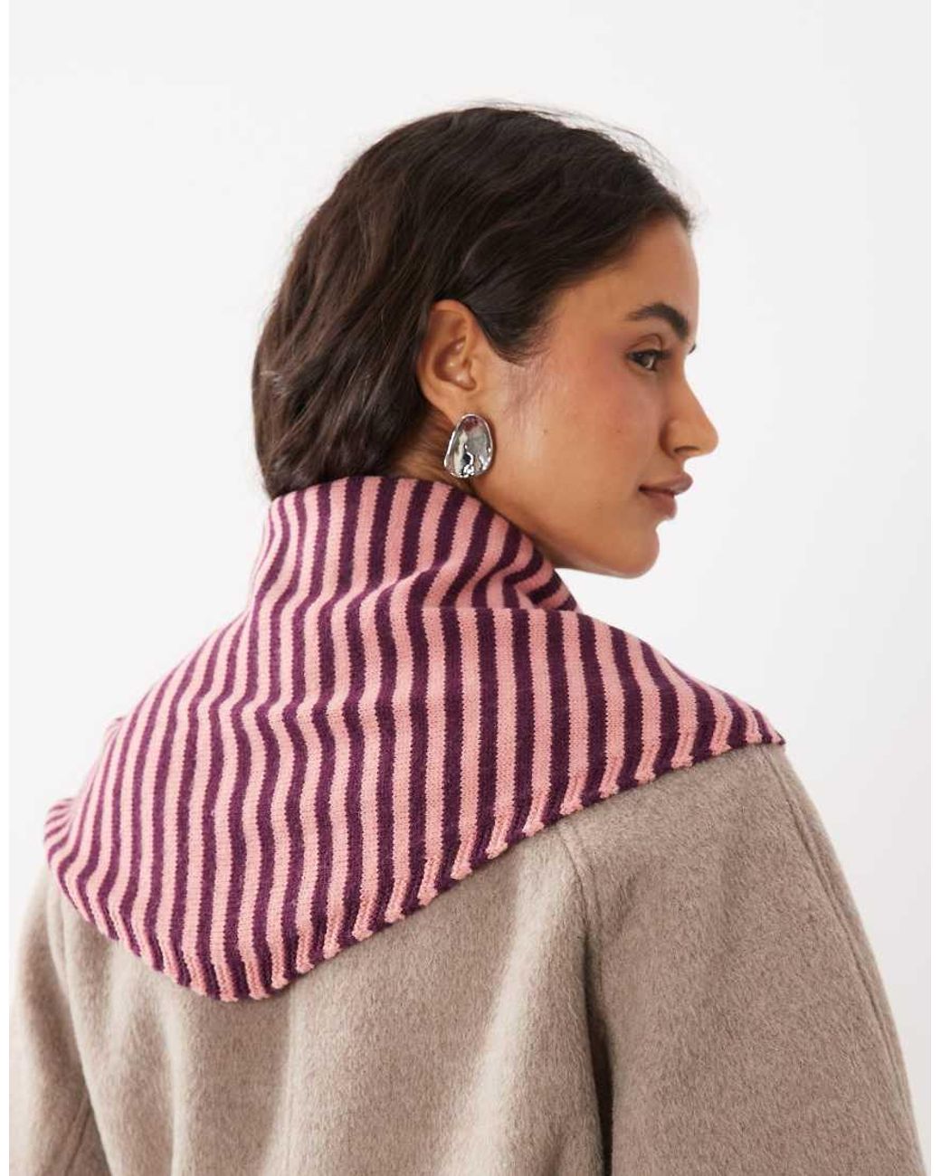 ASOS Red Striped Triangle Scarf