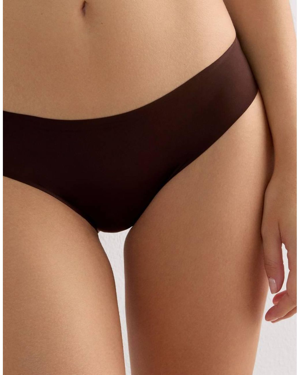 Intimissimi Black Seamless Microfibre Snug-Fit Panties