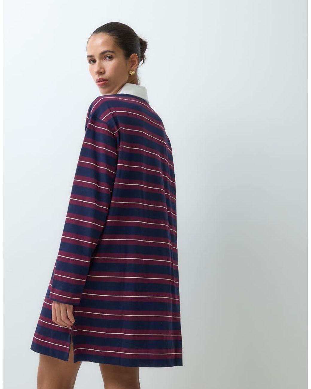 Gap Blue Long Sleeve Rugby Dress