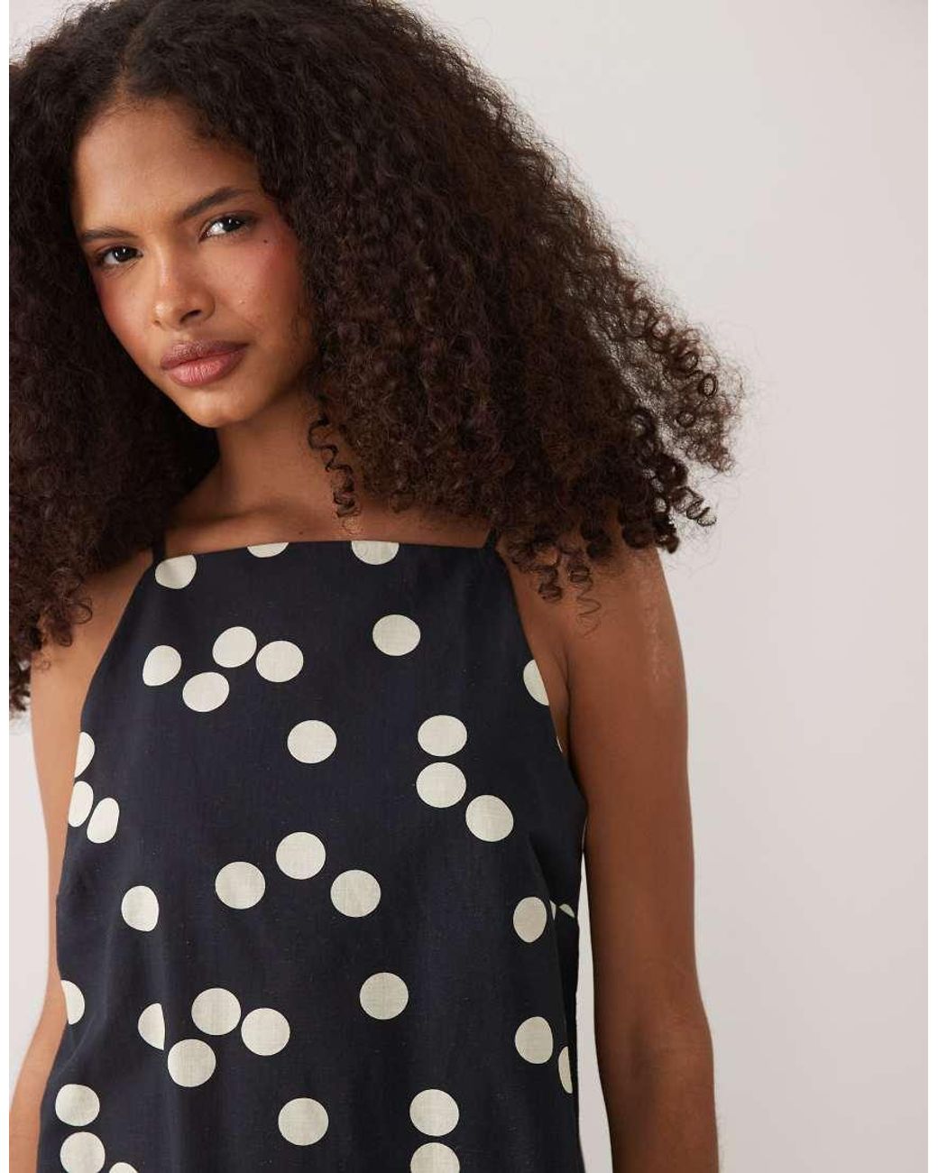 ASOS Black Mini Shift Linen Dress