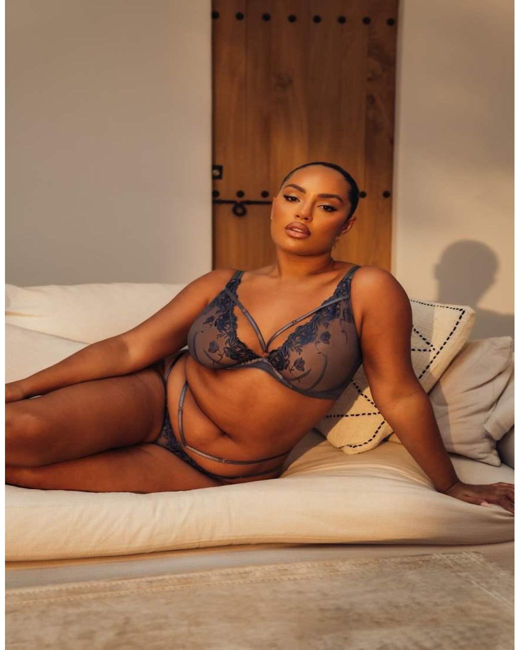 Curvy Kate Pink Scantilly Bound Blossom Deep Plunge Bra Fuller Bust