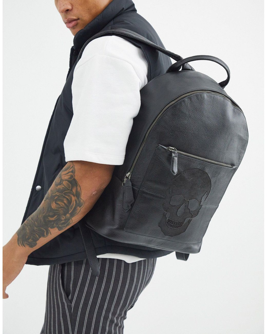 Bolongaro Trevor Embossed Skull Backpack in Black for Men Lyst UK