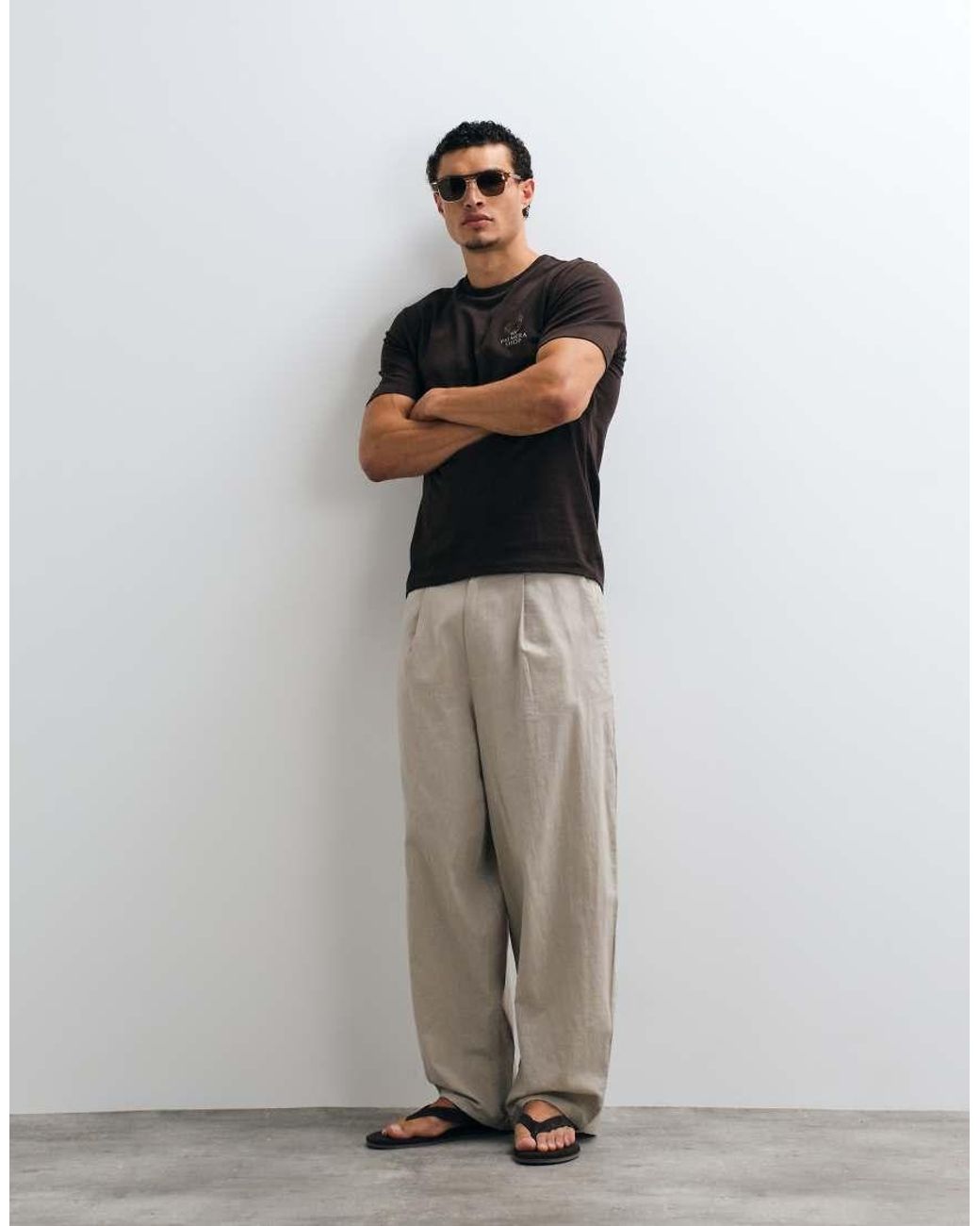 Mango Black Graphic T-shirt for men