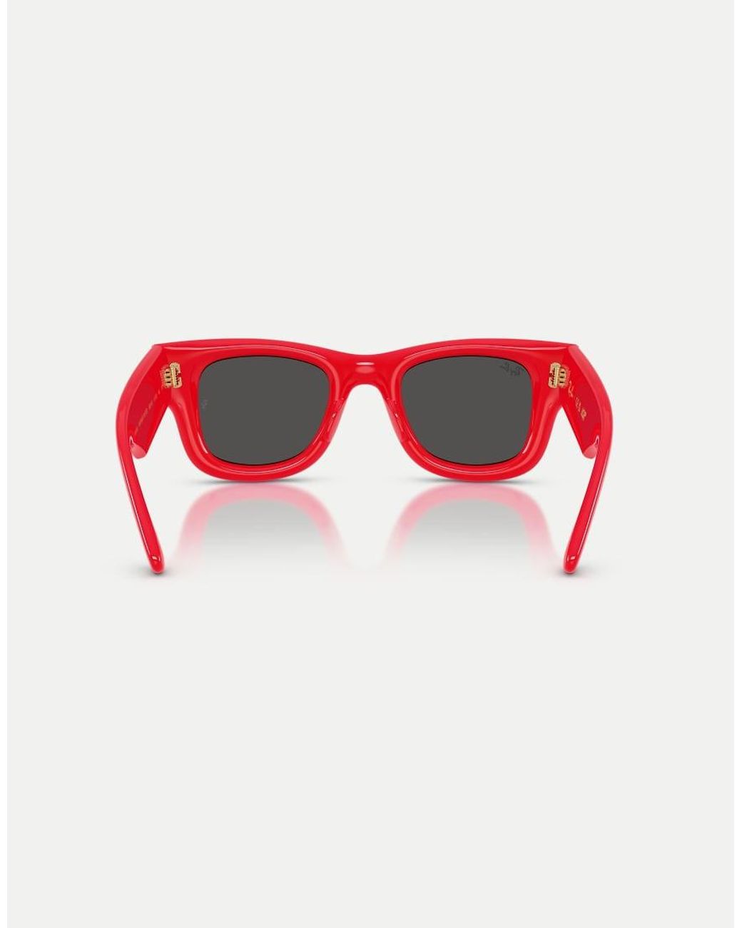 Ray-Ban Red A$Ap Rocky Wayfarer Puffer Square Sunglasses With Lens