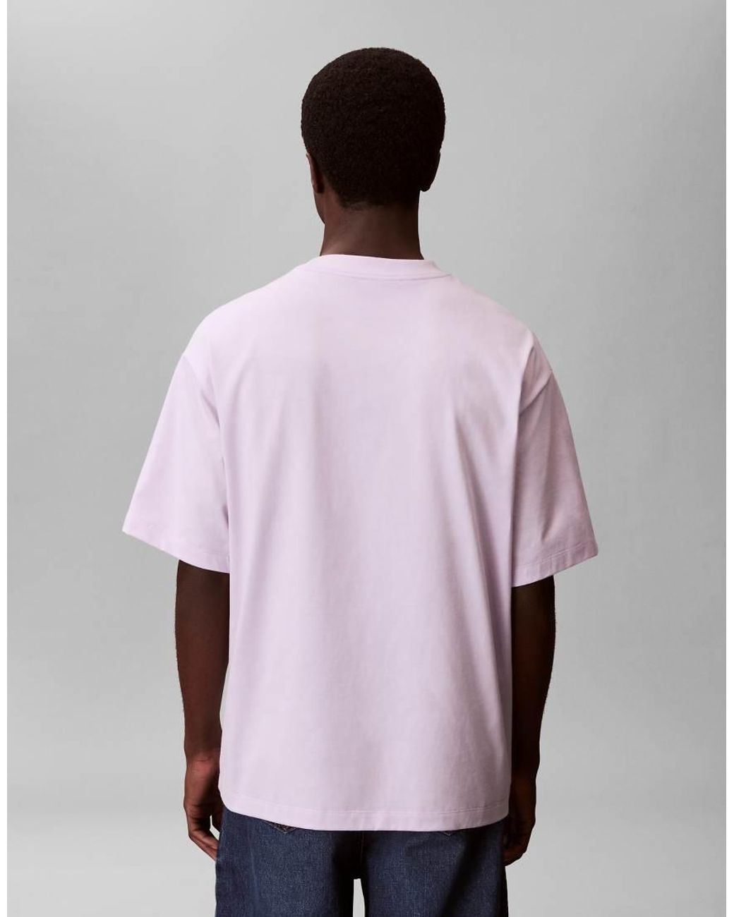Calvin Klein Purple Relaxed Boxy Fit Graphic T-shirt for men