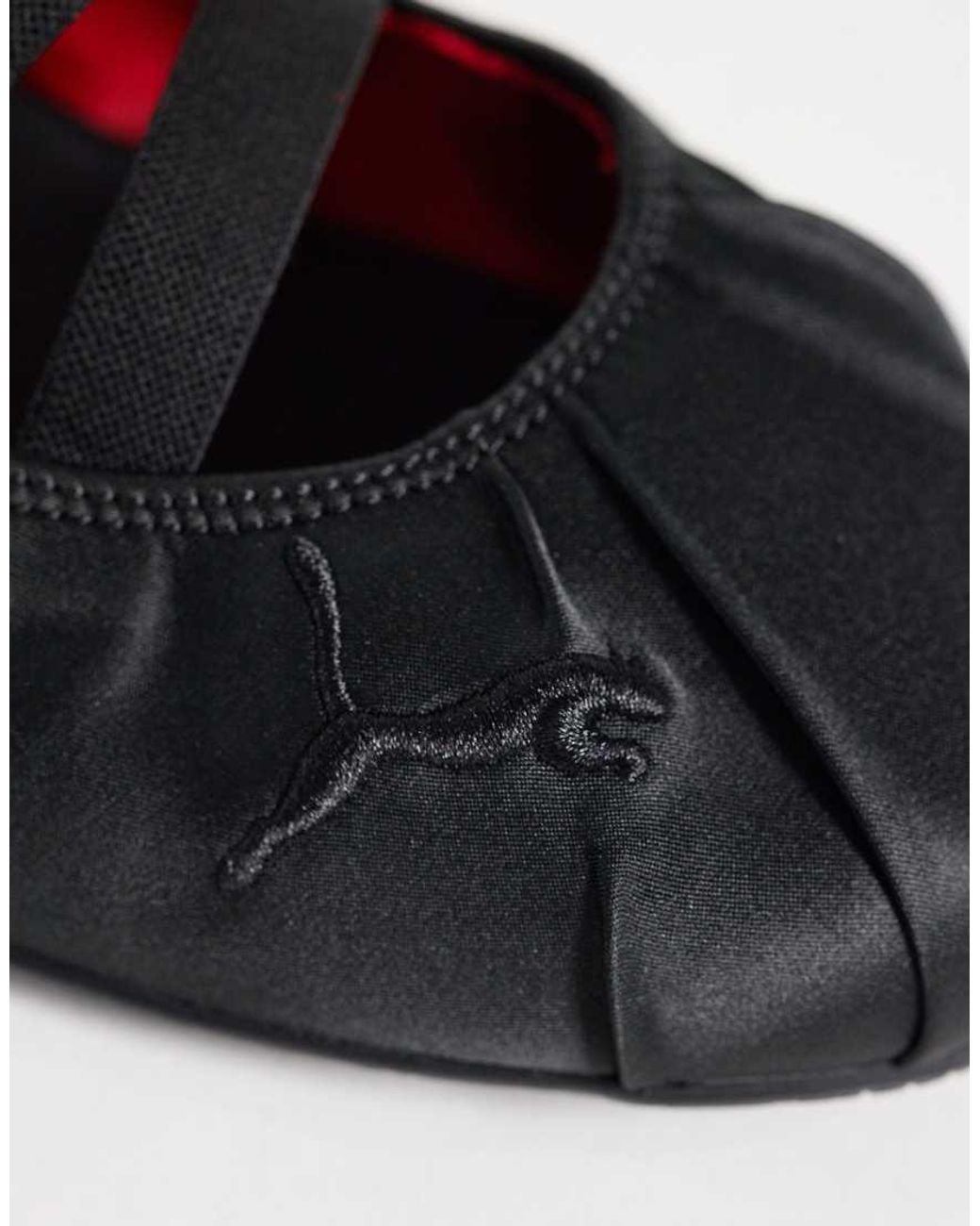 PUMA Black Speedcat Mule Satin Ballet Flats
