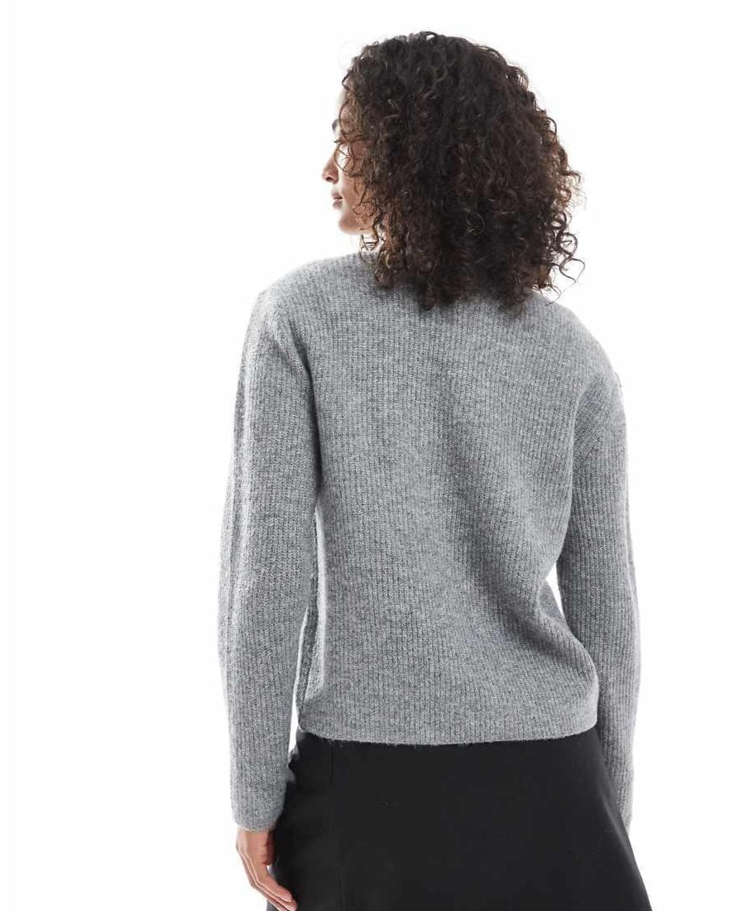 Pieces Gray Reversable Tie Front Cardigan