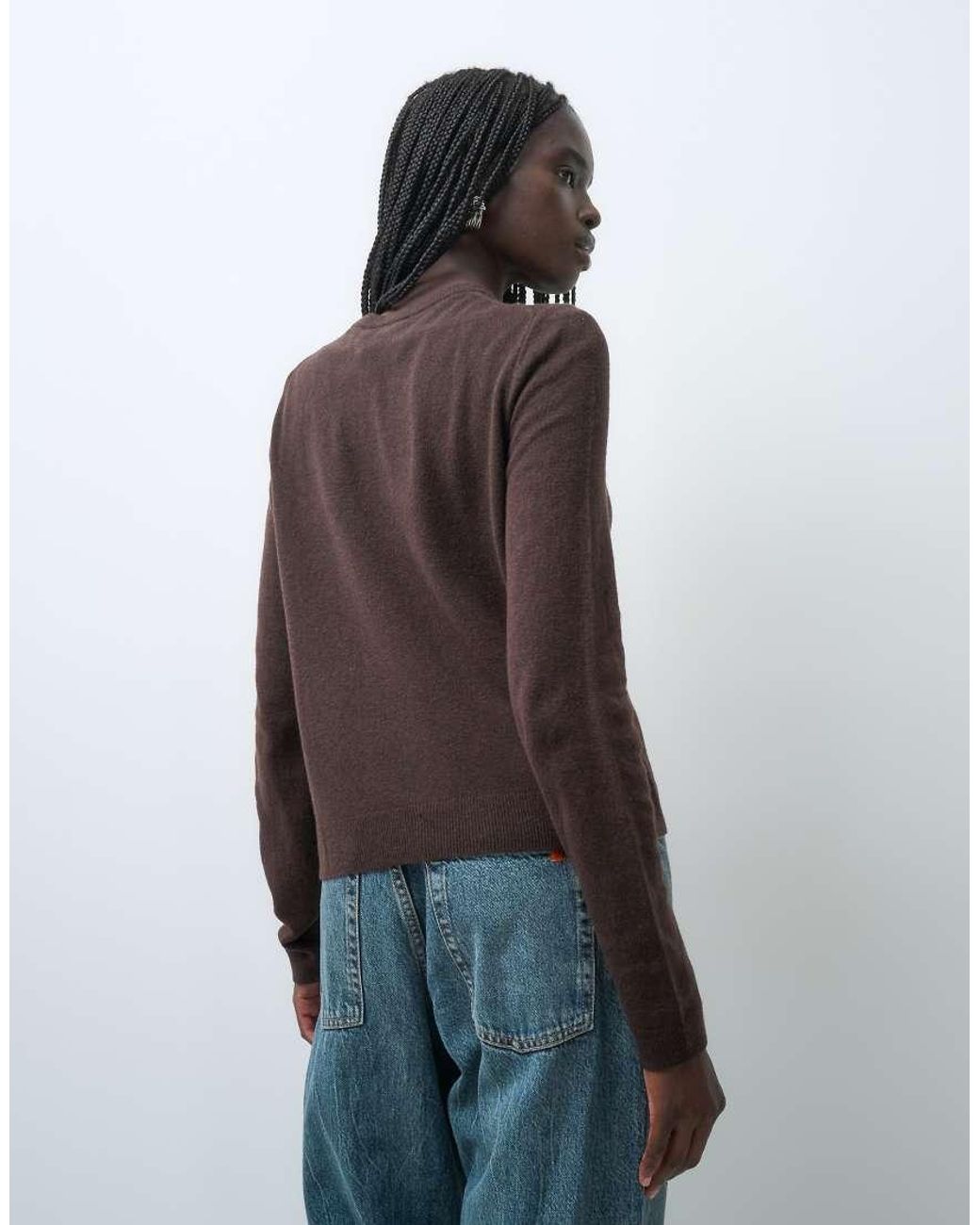 Gap Brown Cashsoft Cropped Knitted Cardigan