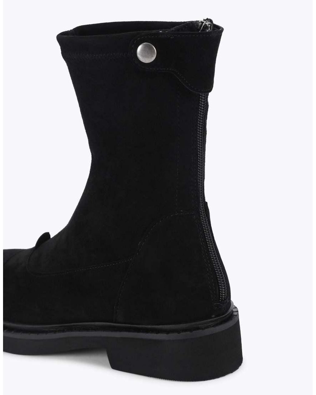 Steve Madden Black Myer Suede High Ankle Boots