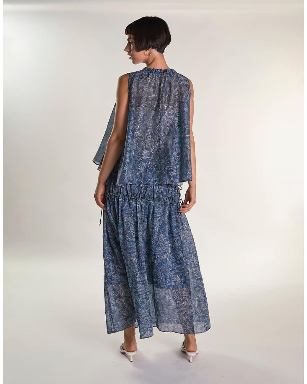 Glamorous Blue Boho Maxi Skirt