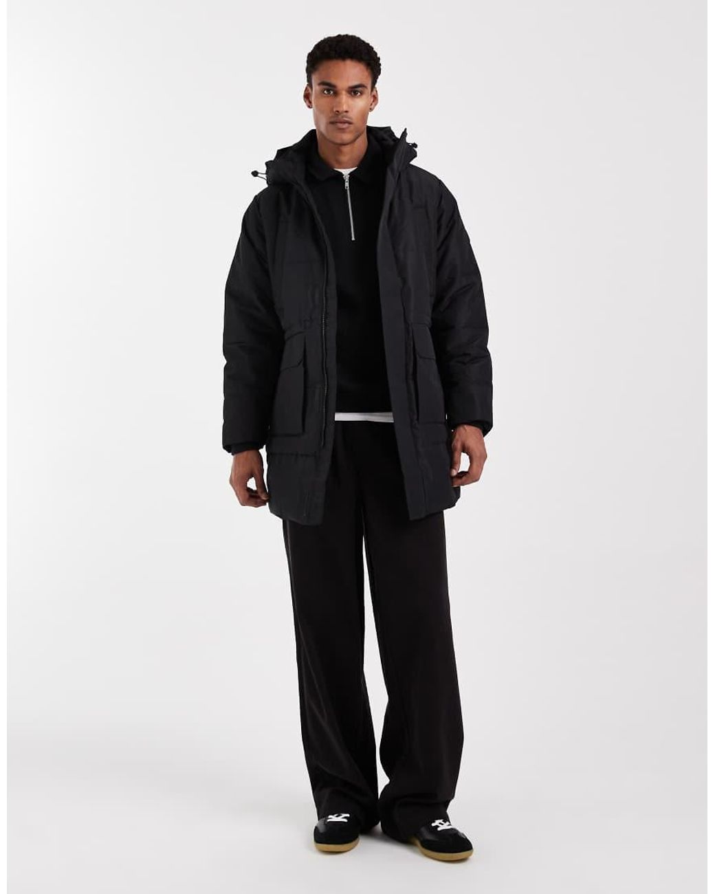 Only & Sons Blue Padded Parka for men