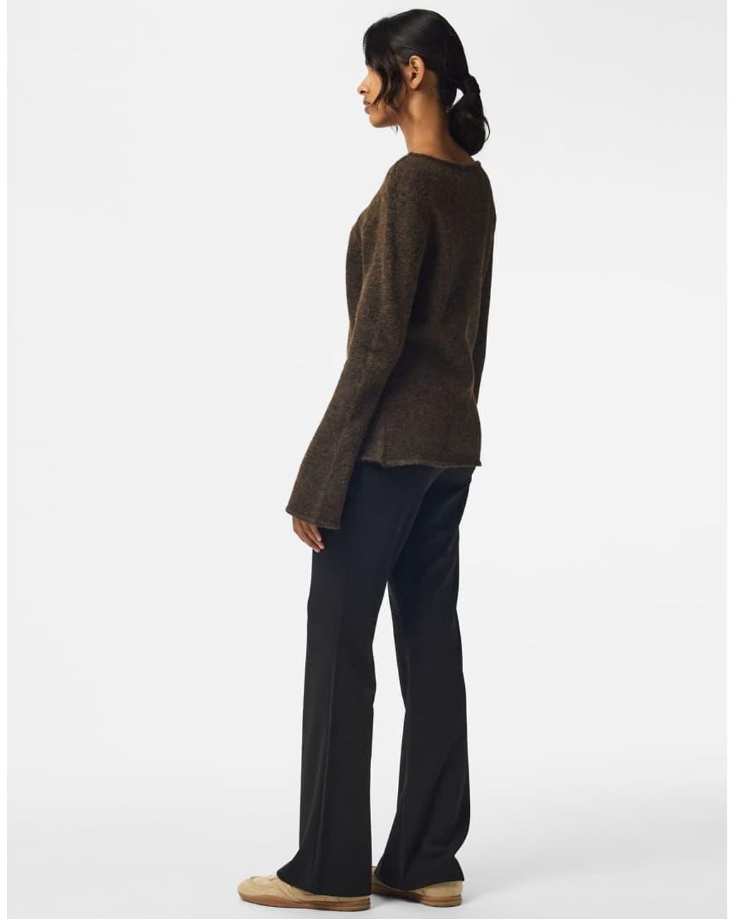 Pieces Black Knitted Pullover