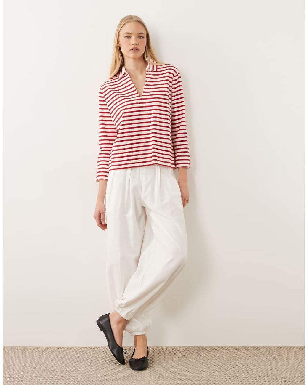 Polo Ralph Lauren Red Striped Knit Pullover