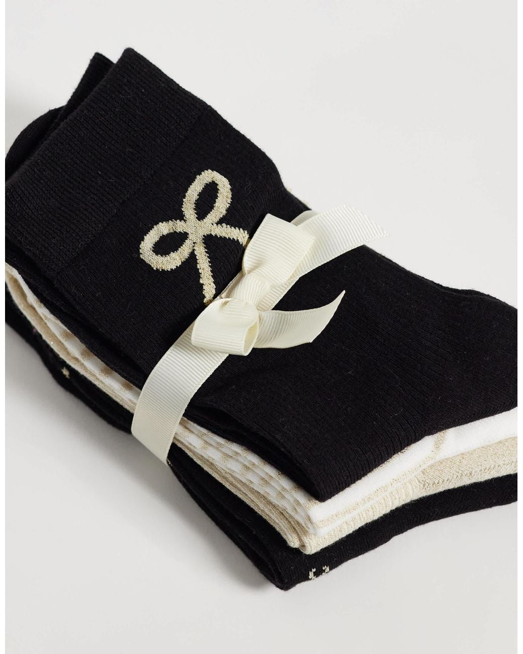 Lindex Black 4 Pack Socks