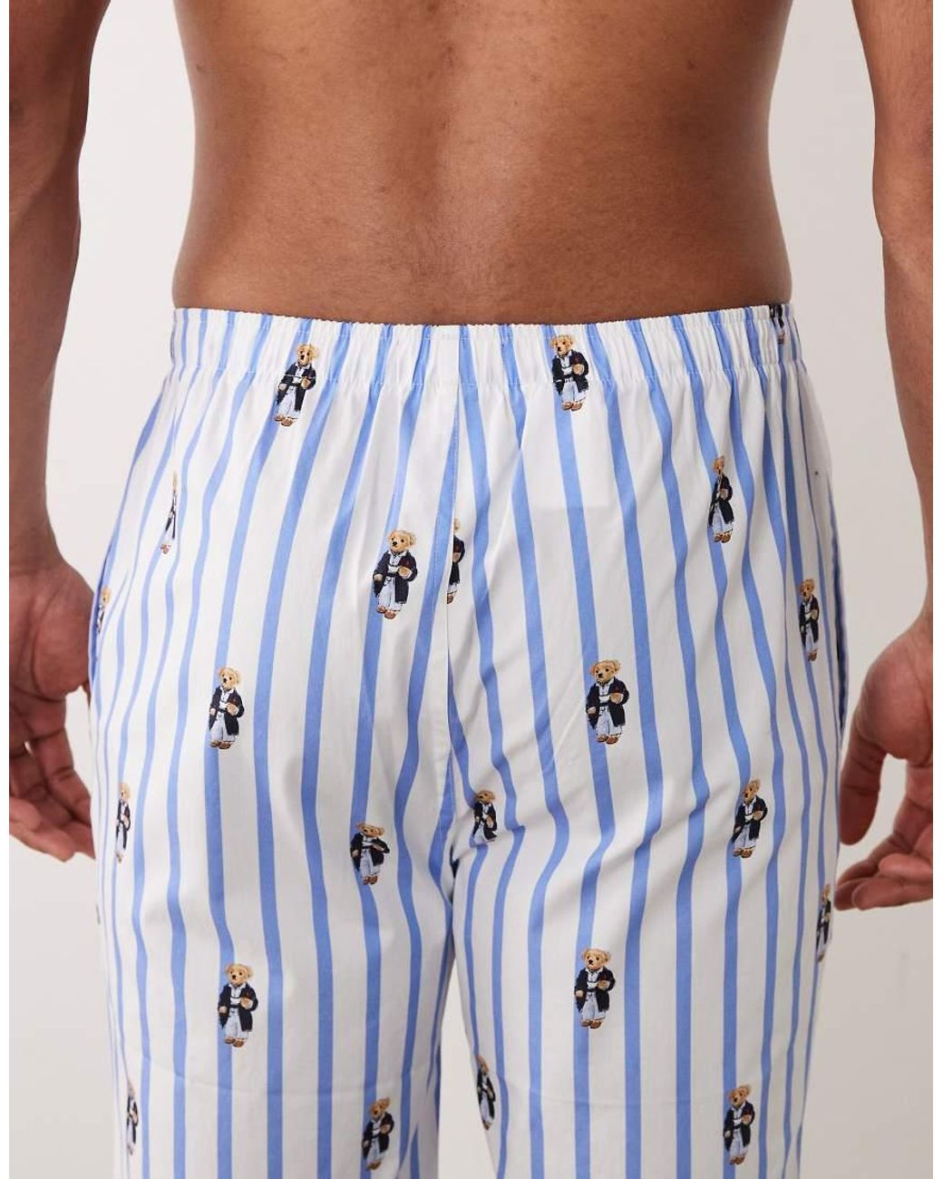 Polo Ralph Lauren White Bear Graphic Sleep Shorts for men