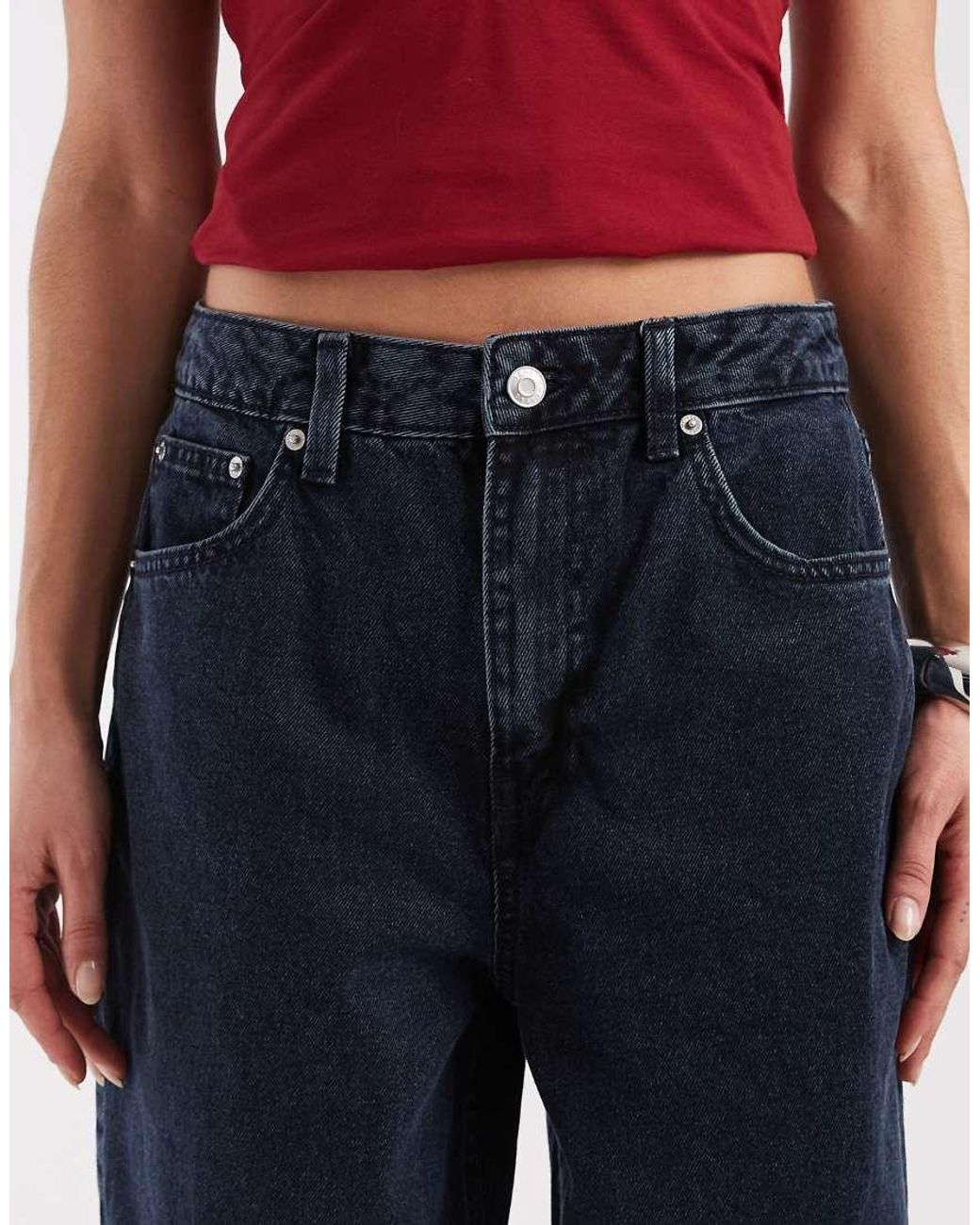 ASOS Blue Slim Barrel Jeans