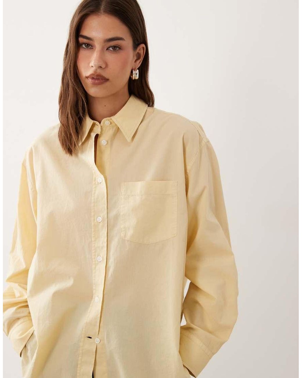 ARKET Natural Boxy Cotton Poplin Shirt