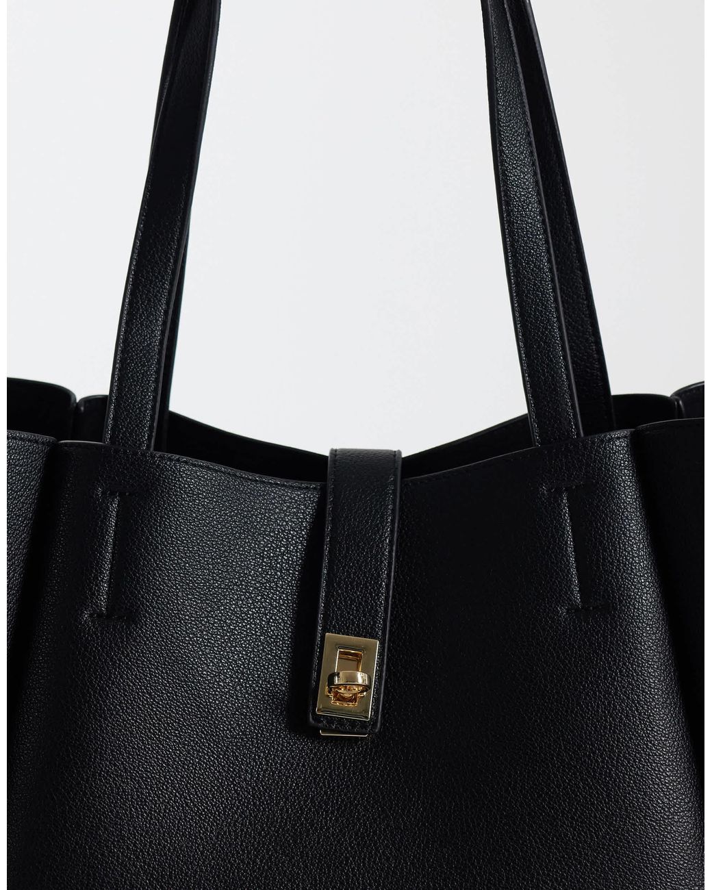 ASOS Black Tote-bag mit flügel-detail und schlossdetail