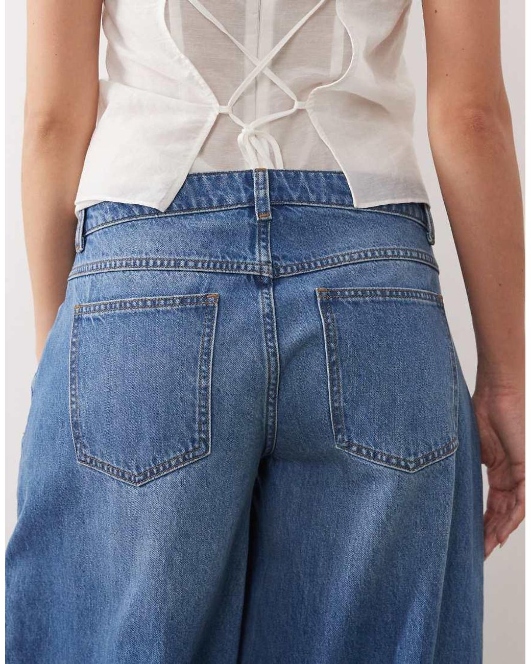 ASOS Blue Low Rise Slouch Jeans