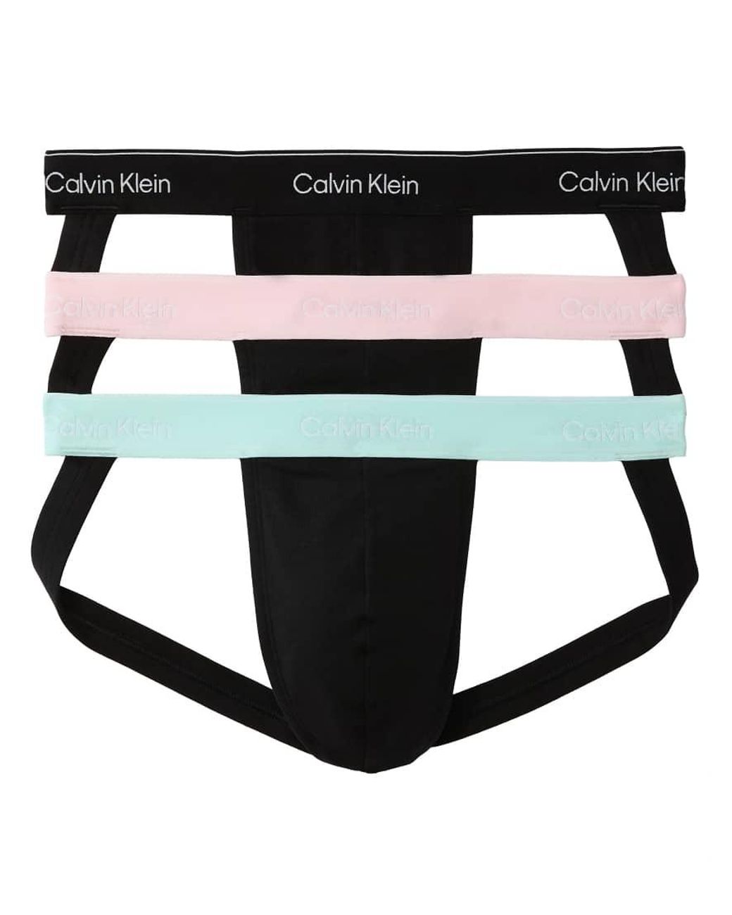 Calvin Klein Black Icon Cotton Stretch 3 Pack Jockstraps for men
