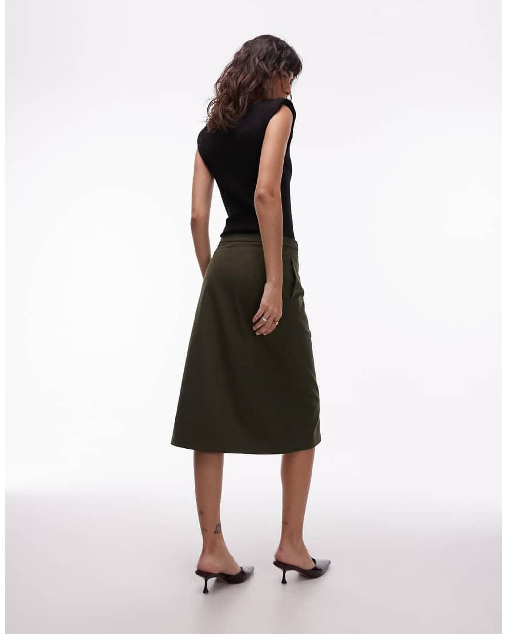 ASOS White Awkward Length Wrap Skirt